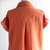 Women's Short Sleeve Cotton Regular Fit Shirt in Orange