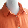 Women's Short Sleeve Cotton Regular Fit Shirt in Orange