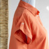 Women's Short Sleeve Cotton Regular Fit Shirt in Orange