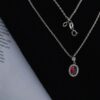 Women's Silver Rhodium Plating Jewelry Set with Quartz Gemstone