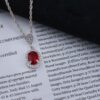 Women's Silver Rhodium Plating Jewelry Set with Quartz Gemstone