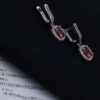 Women's Silver Rhodium Plating Jewelry Set with Quartz Gemstone