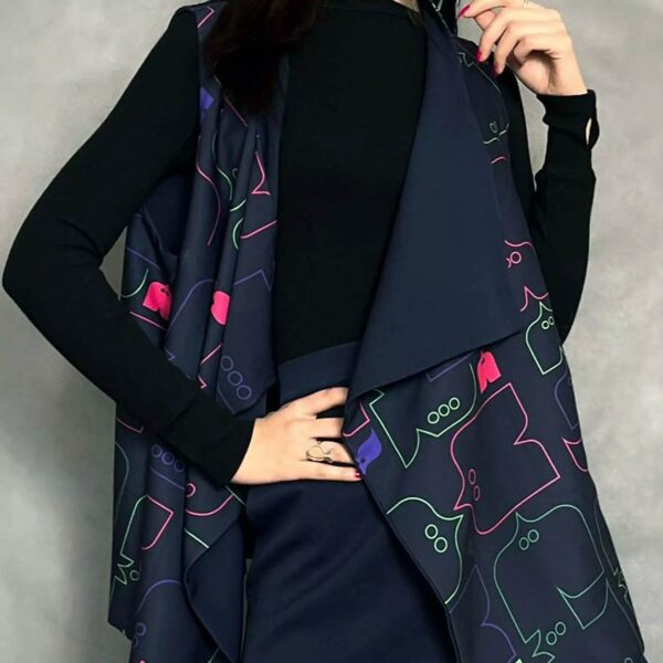 Women's Sleeveless Blazer Free Size Model Hich