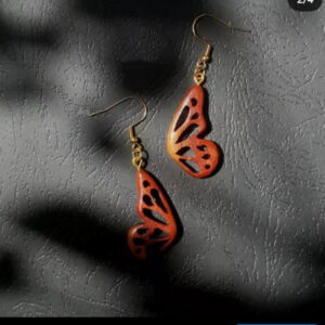Women’s Wooden Earrings Handcrafted with Butterfly Design