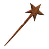 Wooden Hair Stick for Women Handcrafted Model Star