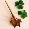 Wooden Hair Stick for Women Handcrafted with Oak Leaf Design