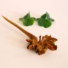 Wooden Hair Stick for Women Handcrafted with Oak Leaf Design