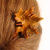 Wooden Hair Stick for Women Handcrafted with Oak Leaf Design
