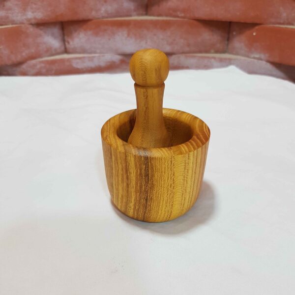 Wooden Mortar & Pestle Set Grinder Suitable for Saffron