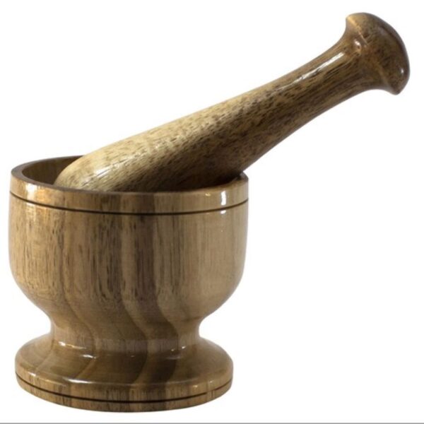 Wooden Mortar & Pestle Set for Herbs and Spices Model Gilda