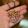 Wooden Necklace with Persian Calligraphy Theme Hich