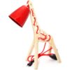 Wooden Novelty Desk Lamp Handcrafted and Adjustable Little Giraffe Figurine