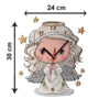 Wooden Nursery Wall Clock for Children’s Room with Little Angel Design