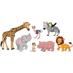 Wooden Nursery Wall Sticker for Baby’s Room Model Animals