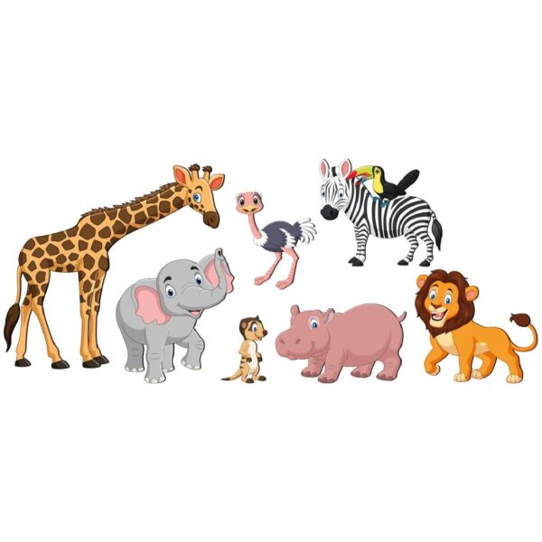 Wooden Nursery Wall Sticker for Baby's Room Model Animals