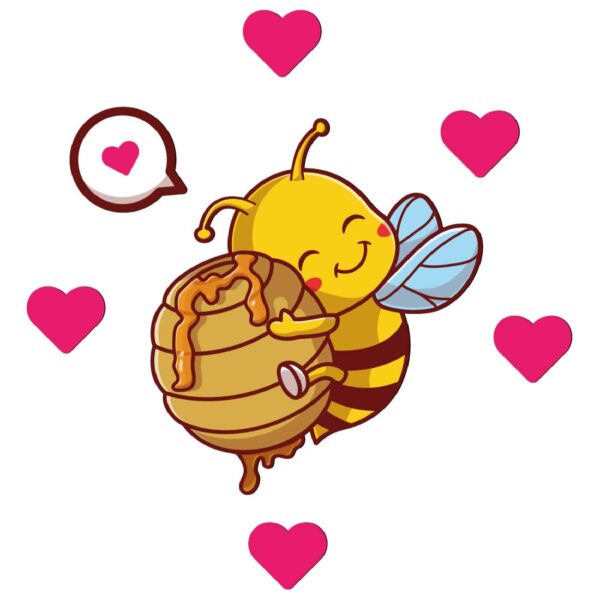 Wooden Nursery Wall Sticker for Baby's Room Model Happy Bee