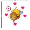 Wooden Nursery Wall Sticker for Baby's Room Model Happy Bee