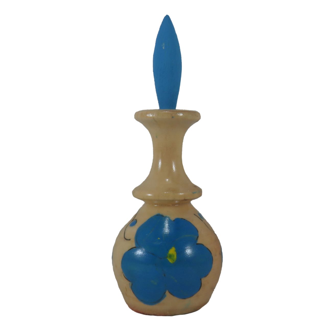 Wooden Persian Surma Dani Kohl Holder to Keep Surma Floral (x2)