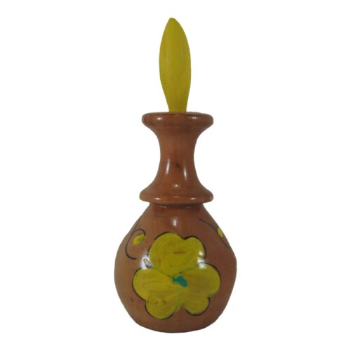 Wooden Persian Surma Dani Kohl Holder to Keep Surma Floral (x2)