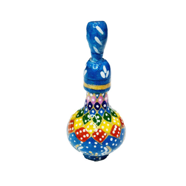 Wooden Persian Surma Dani Kohl Holder with Persian Khatamkari (x2)