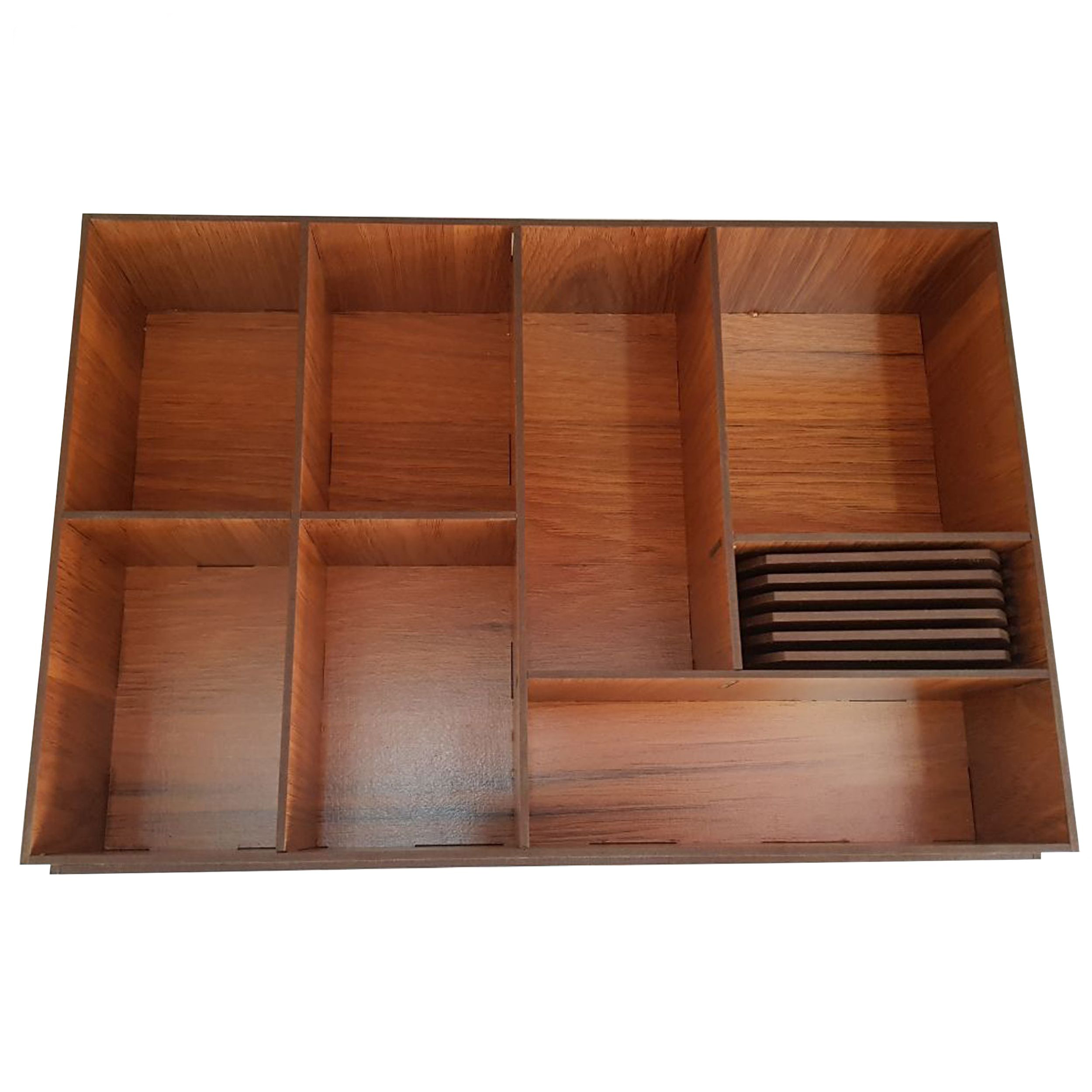 Wooden Tea box Organizer Compartments Multi-Functional