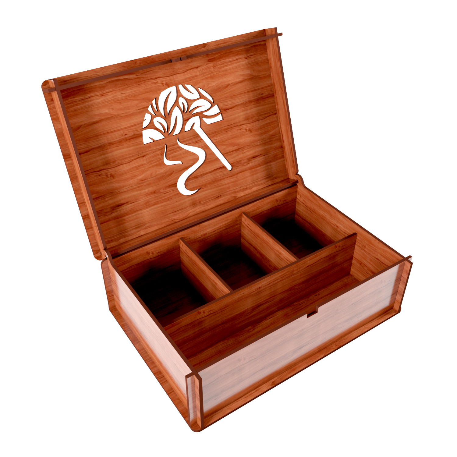 Divided Tea Box Organizer – Practical and Rustic