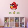 Wooden Wall Clock for Children's Room with Angry Bird Design