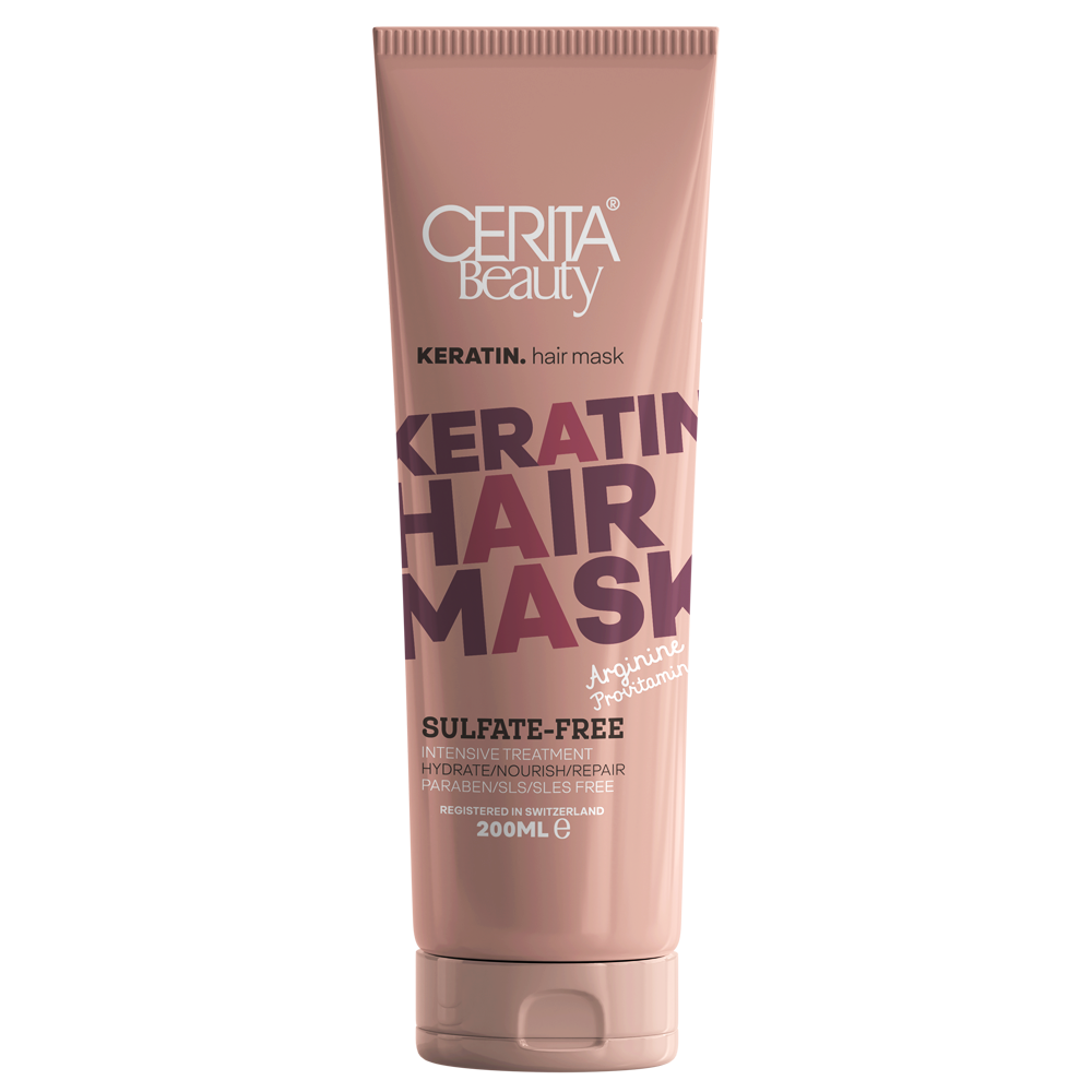 Cerita Keratin Hair Mask, 200 ml for Silky Smooth Hair (Pack of 2)