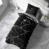 4 Piece Bed Sheet Set Polycotton in Black