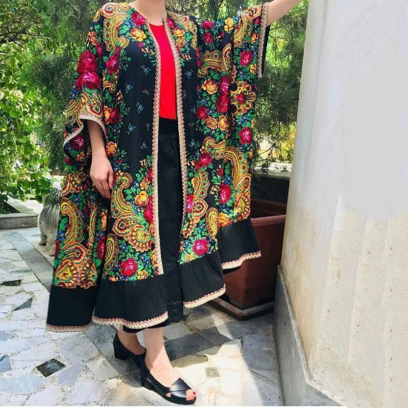 Abaya for Women with Airy Sleeves & Floral Design