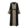 Abaya for Women with Floral Design in Black