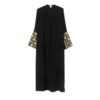 Abaya for Women with Floral Design in Black