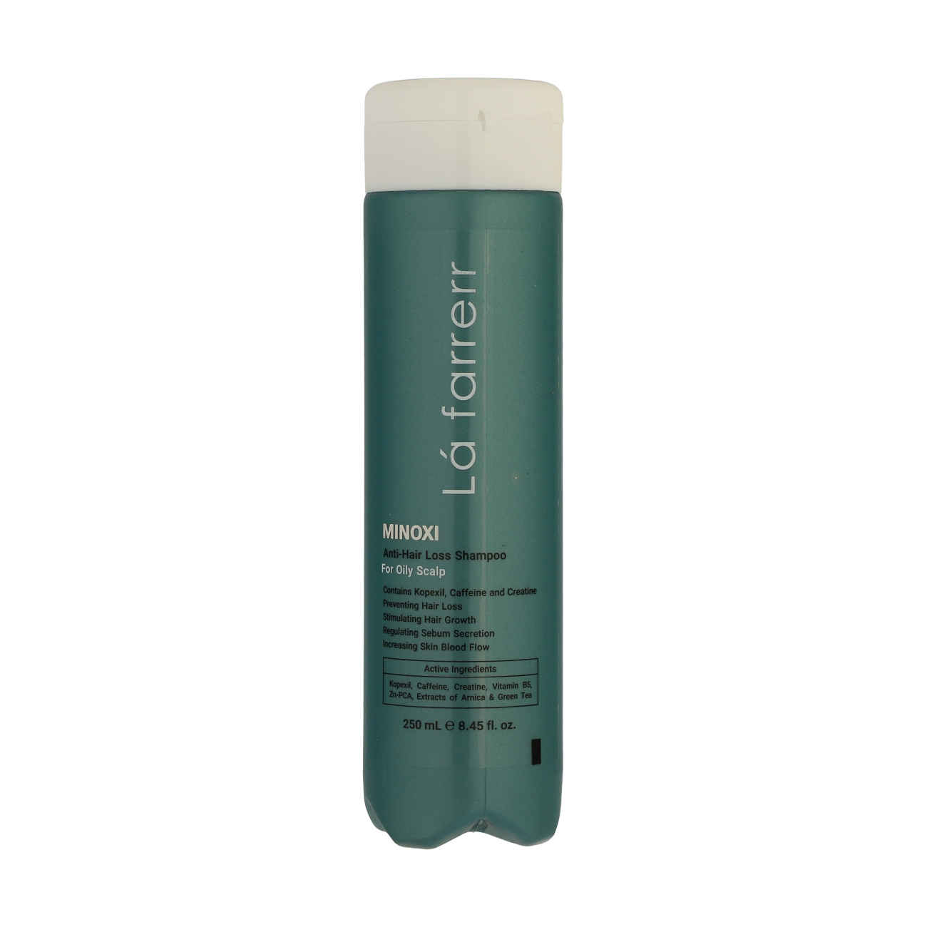 La farrerr Anti-Hair Loss & Growth Stimulating Shampoo for Oily Hair Infused with Caffeine, Creatine & Copixyl 250ml (MINOXI Model)