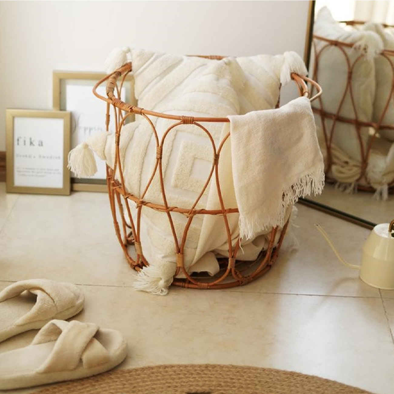 Artisan Handwoven Wicker Basket