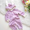 Baby Girl Long Sleeve Jumpsuit Striped Pattern