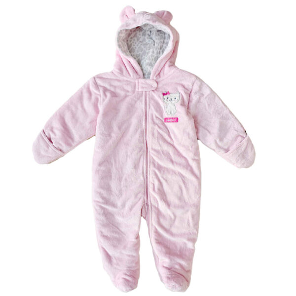 Baby Girl's Long Sleeve Jumpsuit Trendy & Comfortable in Pink
