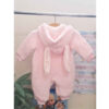 Baby Girl's Long Sleeve Jumpsuit with Bunny Ears