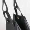 Bauletto Leather Handbag with Long Strap in Brown