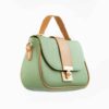 Bauletto Leather Handbag with Single Handle & Long Strap