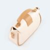 Bauletto Leather Handbag with Single Handle & Long Strap