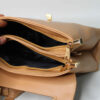 Bauletto Leather Handbag with Single Handle & Long Strap