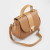 Bauletto Leather Handbag with Single Handle & Long Strap