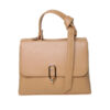 Bauletto Leather Handbag with Single Handle & Long Strap