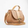 Bauletto Leather Handbag with Single Handle & Long Strap
