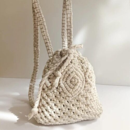 Boho Macramé Backpack Handmade for Women