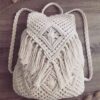 Boho Macramé Backpack Handmade for Women Model Tassel