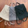 Boho Macramé Backpack Handmade for Women Model Tassel