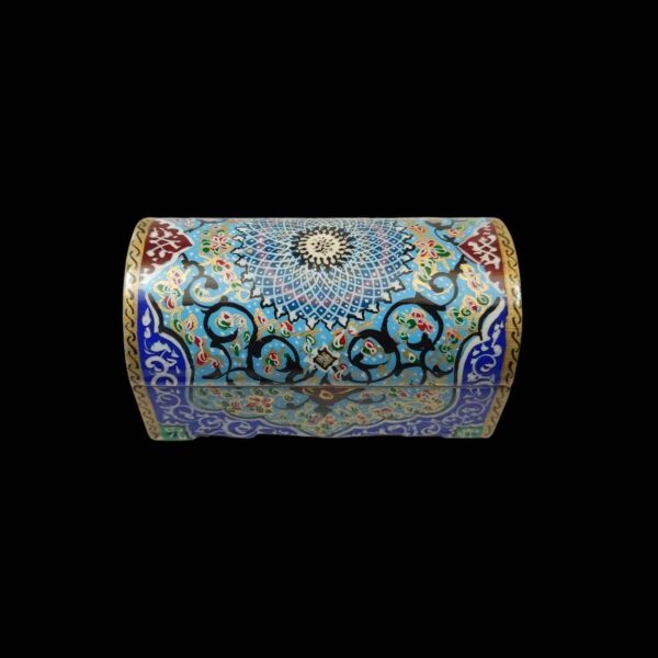 Handcrafted Bone Jewelry Box with Persian-Inspired Eslimi Pattern