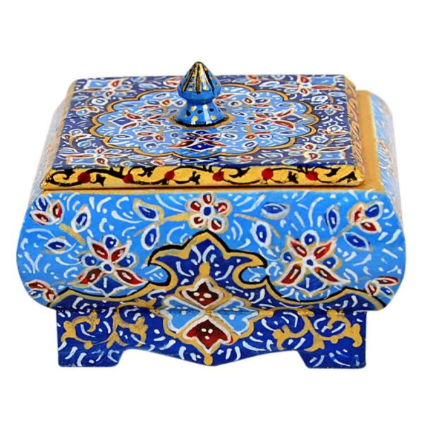 Handcrafted Bone Jewelry Box with Persian-Inspired Design