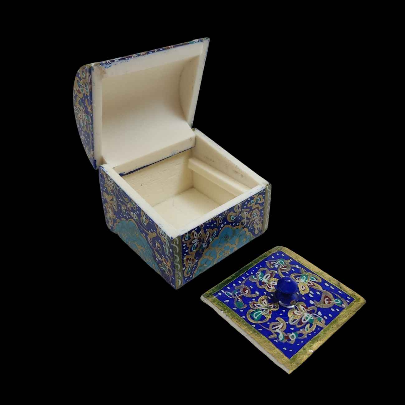 Handcrafted Bone Jewelry Box with Persian-Inspired Design
